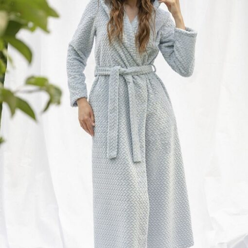  | &nbsp;&nbsp;Женский теплый халат Shato 2338 light blue
